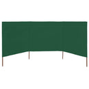 3-panels læsejl stof 400 x 120 cm grøn