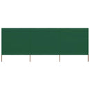 3-panels læsejl stof 400 x 120 cm grøn