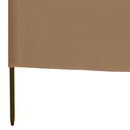 3-panels læsejl stof 400 x 120 cm gråbrun