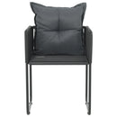 havestole 2 stk. med puder polyrattan sort