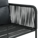 havestole 2 stk. med puder polyrattan sort