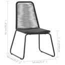 havestole 2 stk. polyrattan sort