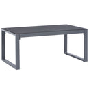 loungesæt 3 dele med hynder aluminium sort