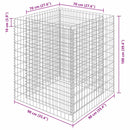 gabion-højbed 90x90x100 cm galvaniseret stål