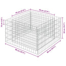 gabion-højbed 90x90x50 cm galvaniseret stål