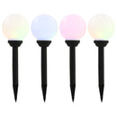 LED-solcellelamper 4 stk. 15 cm rund RGB-farver