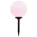 LED-solcellelamper 2 stk. 30 cm rund RGB-farver