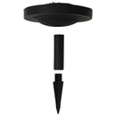 LED-solcellelampe 50 cm rund RGB-farver