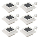 LED-solcellelamper 6 stk. 12 cm firkantet hvid