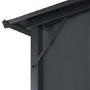pavillon med gardin aluminium 3 x 3 m sort
