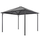pavillon med tag aluminium 3 x 3 m antracitgrå