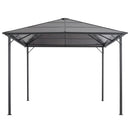 pavillon med tag aluminium 3 x 3 m antracitgrå