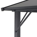 pavillon med tag aluminium 3 x 3 m antracitgrå