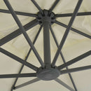 fritstående haveparasol med aluminiumsstang 300x300 cm sand