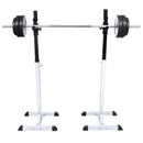 vægtstang- og squat-stativ med vægtstang- og håndvægtsæt 60,5kg