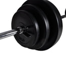 vægtstang- og squat-stativ med vægtstang- og håndvægtsæt 30,5kg