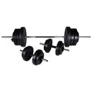 styrketårn med vægtstang- og håndvægtsæt 60,5 kg