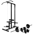 styrketårn med vægtstang- og håndvægtsæt 30,5 kg