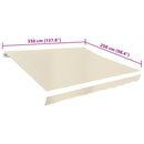 markisedug 3,5x2,5 m cremefarvet