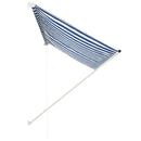 foldemarkise 250x150 cm blå og hvid