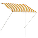 foldemarkise 150x150 cm gul og hvid