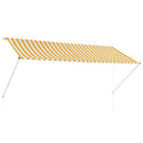 foldemarkise 300x150 cm gul og hvid