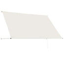 foldemarkise 250x150 cm cremefarvet