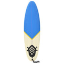 surfboard 170 cm blå og cremefarvet