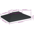 pavillontopdække i 2 lag 310 g/m² 4x3 m antracitgrå