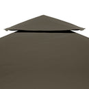 pavillontopdække i 2 lag 310 g/m² 4 x 3 m gråbrun