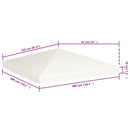 pavillontopdække 310 g/m² 3 x 3 m cremehvid