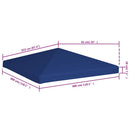 pavillontopdække 310 g/m² 3 x 3 m blå