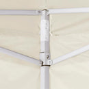 foldbart telt med 2 vægge 291x291x315 cm cremefarvet