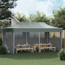 foldbart pop-op-festtelt med sidevægge 3x6 m antracitgrå