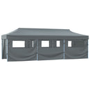 foldbart pop op-festtelt med 8 sidevægge 870x291x315 cm antracitgrå