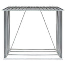 brændeskur til haven galvaniseret stål 163 x 83 x 154 cm grå