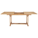forlængeligt havebord 150-200 x 100 x 75 cm massivt teaktræ