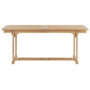 forlængeligt havebord 180-280 x 100 x 75 cm massivt teaktræ