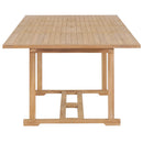 forlængeligt havebord 180-280 x 100 x 75 cm massivt teaktræ