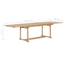 forlængeligt havebord 180-280 x 100 x 75 cm massivt teaktræ