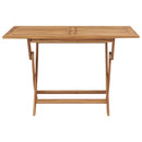 foldbart havebord 120 x 70 x 75 cm massivt teaktræ