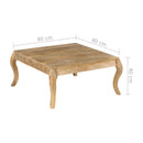 sofabord massivt mangotræ 80 x 80 x 40 cm