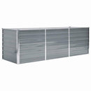 forhøjet plantekasse 240x80x77 cm galvaniseret stål grå