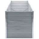 forhøjet plantekasse 240x80x77 cm galvaniseret stål grå