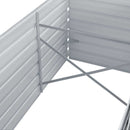 forhøjet plantekasse 240x80x77 cm galvaniseret stål grå