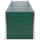 forhøjet plantekasse 240x80x77 cm galvaniseret stål grøn