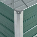 forhøjet plantekasse 240x80x77 cm galvaniseret stål grøn