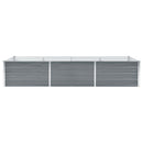 forhøjet plantekasse 240x80x45 cm galvaniseret stål grå