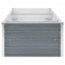 forhøjet plantekasse 240x80x45 cm galvaniseret stål grå