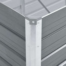 forhøjet plantekasse 240x80x45 cm galvaniseret stål grå